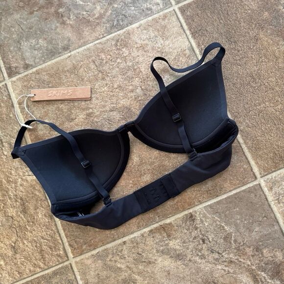 Skims Fits Everybody Scoop Plunge Bra Onyx Size 32C - Picture 5 of 7